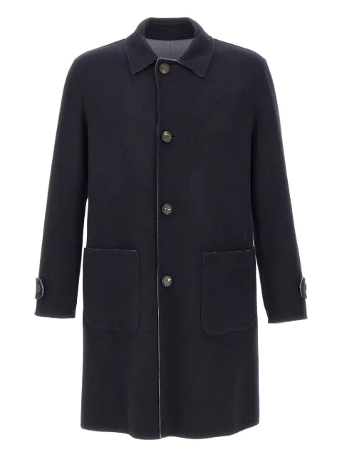 Eleventy classic-collar wool coat Blue L75CAPG01TES0H2291108