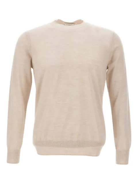 Paolo Pecora ribbed-cuff crew-neck sweater Neutrals A001F0011342