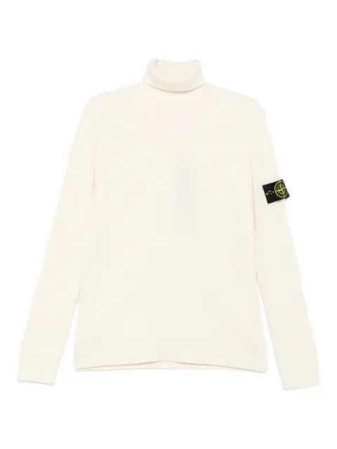 Stone Island ribbed-knit roll-neck sweater Neutrals K2S155100052S00C2