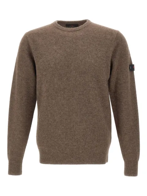 Peuterey logo-patch sweater Brown PEU562199012205766