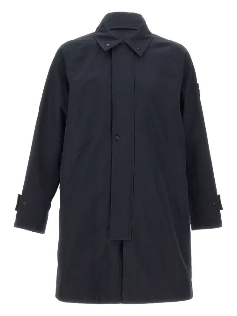 Stone Island shirt-collar organic-cotton coat Blue K2S157100018S00F1