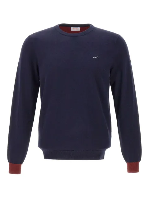 Sun68 elbow-patch sweater Blue K4514307