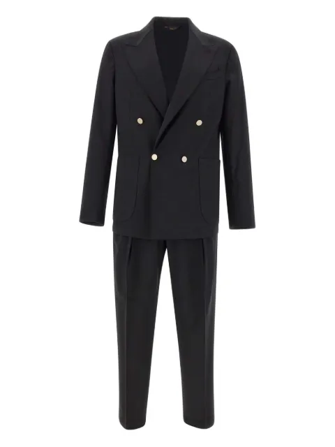 Briglia 1949 Briglia 1949 double-breasted peak-lapel suit Black BOLGHERIPO400112B00010