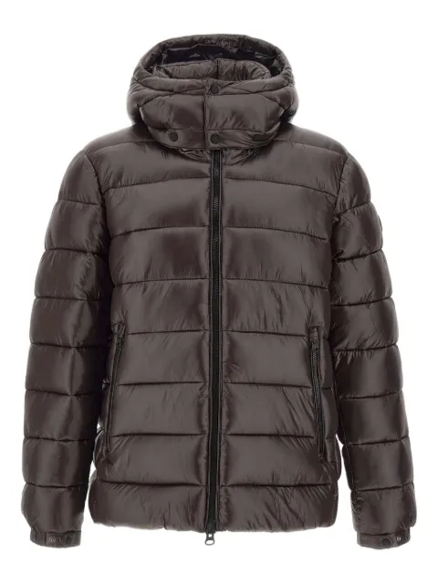 Save The Duck slouch-hood quilted jacket Brown D31653MLOVE2140009