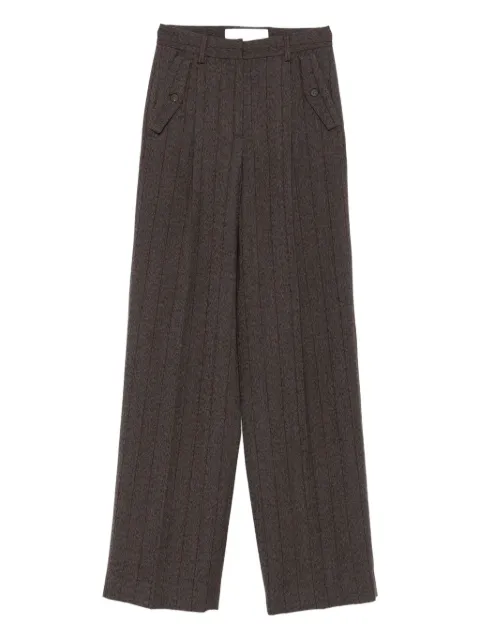 Golden Goose pinstripe virgin-wool trousers Brown GWP02463P002094