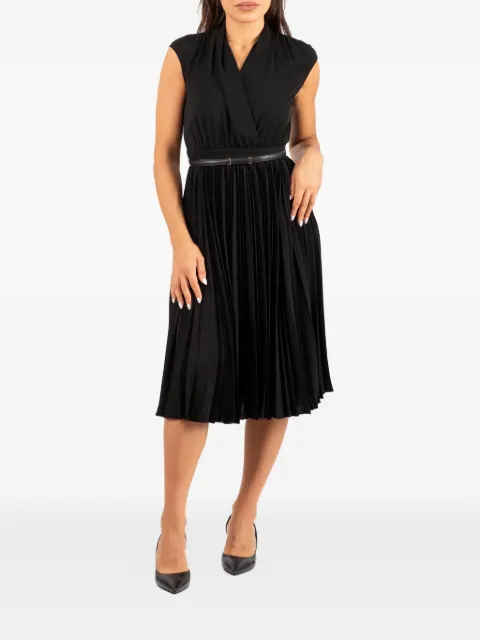 Max Mara pleated belted dress Black 2526226081600