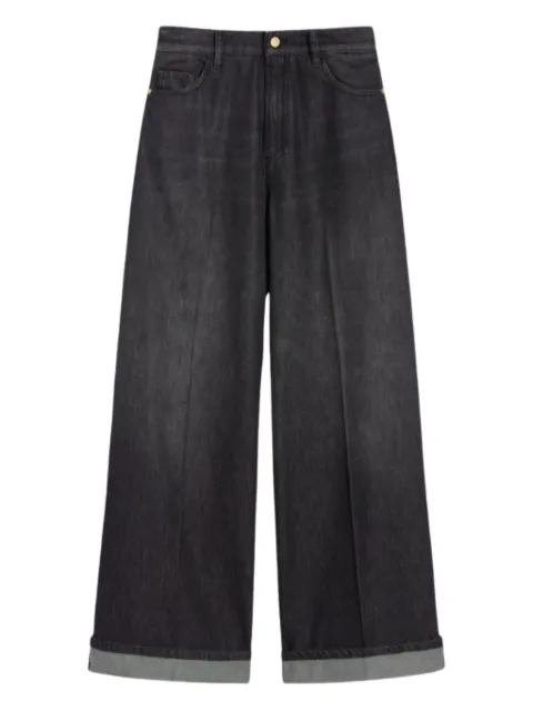 'S Max Mara wide-leg cuffed jeans Black 2529186033600