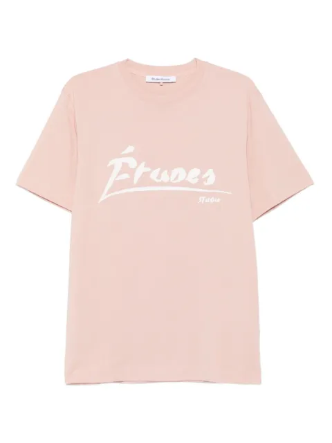 Études Studio The Regular Signed organic cotton T-shirt Pink H25MMTSH102