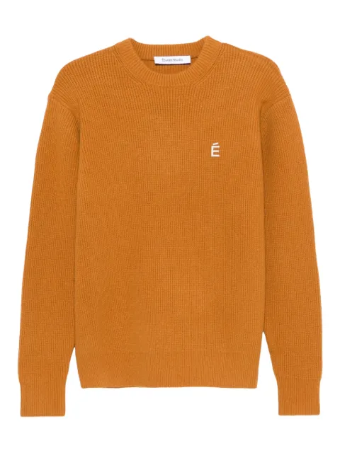 Études Studio ribbed round-neck sweater Orange H25MMKNI601