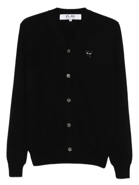 Comme Des Garçons Play heart-emblem rhinestone-embellishment cardigan Black AXN806