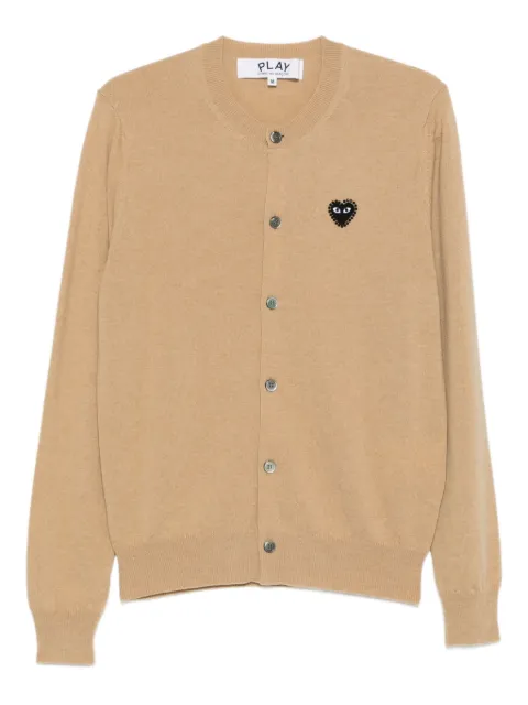 Comme Des Garçons Play heart-logo cardigan Neutrals AXN805051