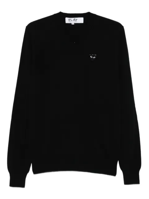 Comme Des Garçons Play logo-patch sweater Black AXN804051