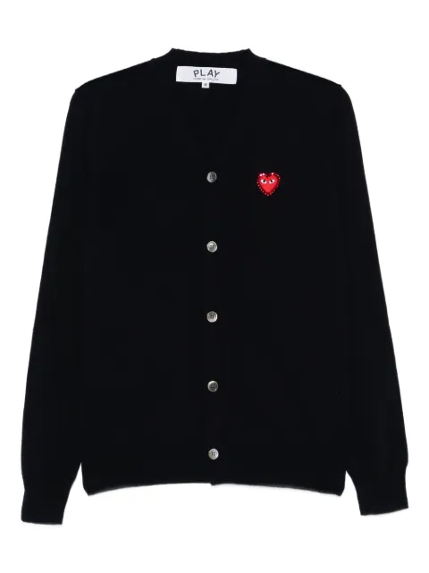 Comme Des Garçons Play logo-patch cardigan Blue AXN803051