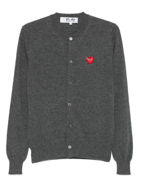 Comme Des Garçons Play logo heart-emblem cardigan Grey AXN802051