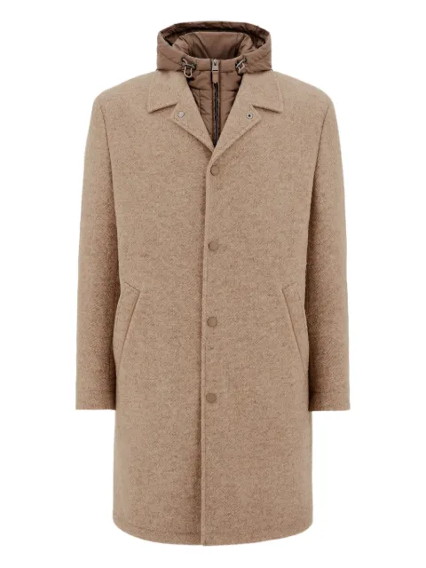 Canali hooded single-breasted coat Neutrals SG03354O10496701