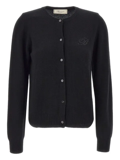 Blumarine embroidered logo button cardigan Black 2M616AN0990