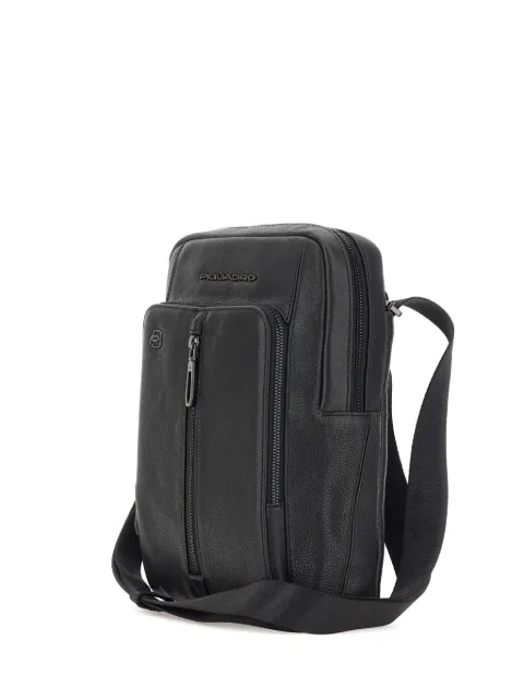 PIQUADRO logo-embossed grained leather backpack Black CA1816W130N