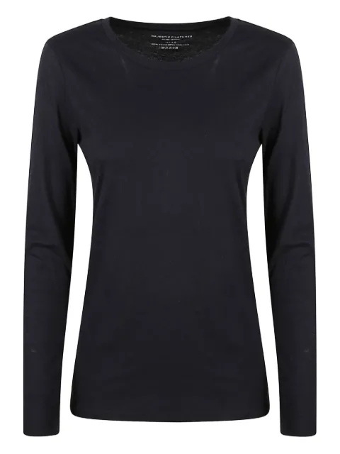 Majestic Filatures long-sleeve top Black H25M007FTS037