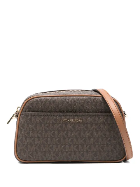 Michael Michael Kors Jet Set monogram cross body bag Brown 32F5GJ6C5B