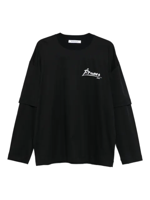 Études Studio double-sleeves cotton T-shirt Black H25MMTSH183