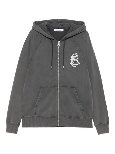 Études Studio logo-print zip-up hoodie Grey H25MMSWE274