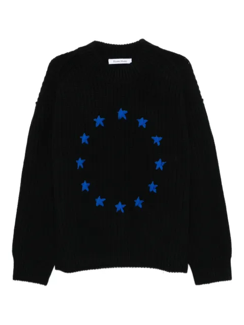 Études Studio Europa ribbed star-embellished sweater Black H25MMKNI603