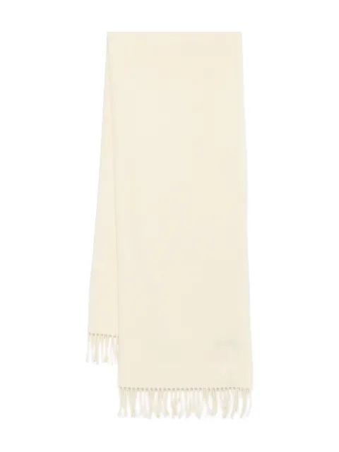 Études Studio fringed wool scarf White H25MMACC943