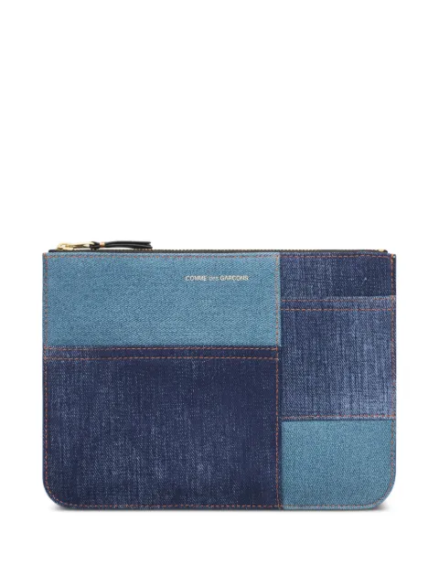 Comme Des Garçons Wallet denim-print patchwork wallet Blue SA5100DP