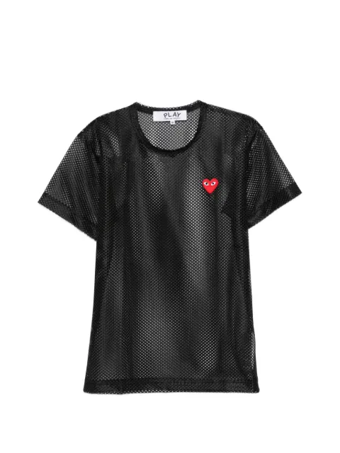 Comme Des Garçons Play mesh logo-patch T-shirt Grey AXT351