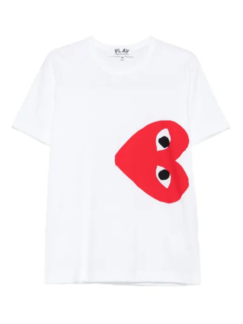 Comme Des Garçons Play heart-logo T-shirt White AXT345051