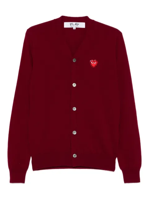 Comme Des Garçons Play logo-patch cardigan Red AXN803051