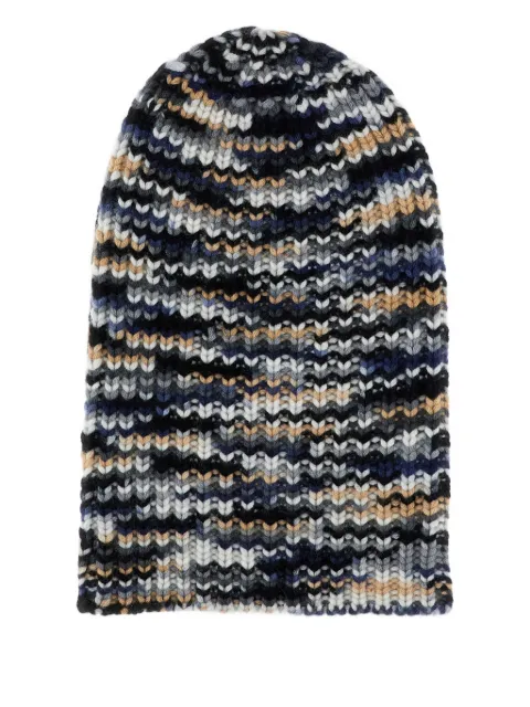 HURRAY striped cashmere beanie Black 150010010