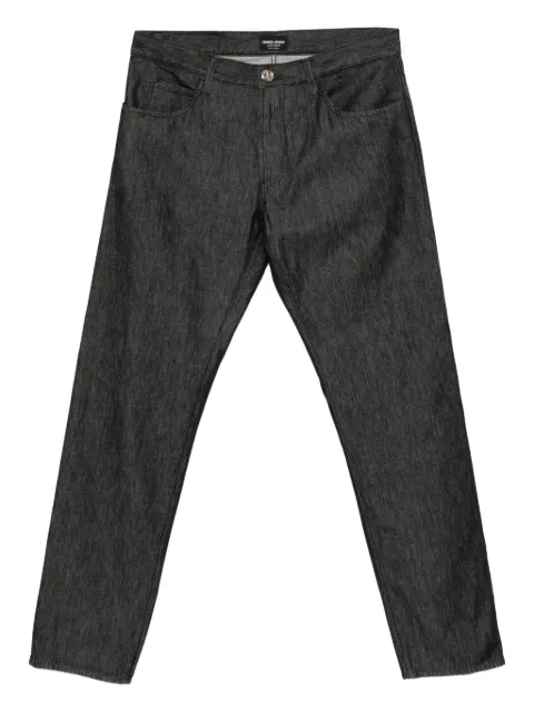 Giorgio Armani logo slim-fit jeans Black GM000250AF19280MC002