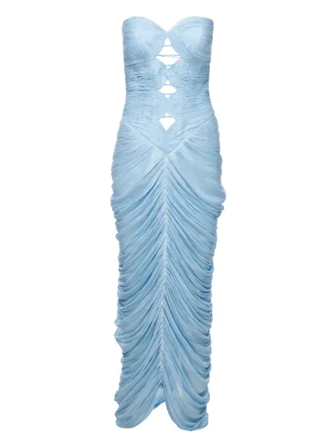 Ana Radu cut-out draped midi dress Blue 45459