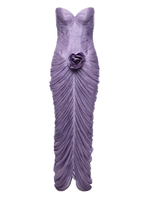 Ana Radu rose-embellishment maxi dress Purple 45520