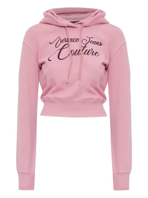 Versace Jeans Couture embellished hoodie Pink 79HAIT05