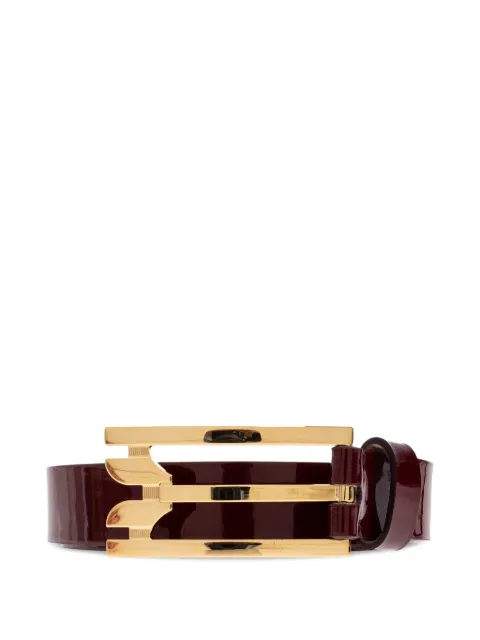 Victoria Beckham patent-leather buckle belt Red B425AAC006945A
