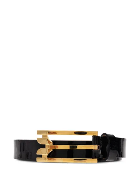 Victoria Beckham wide-buckle leather belt Black B425AAC006945A