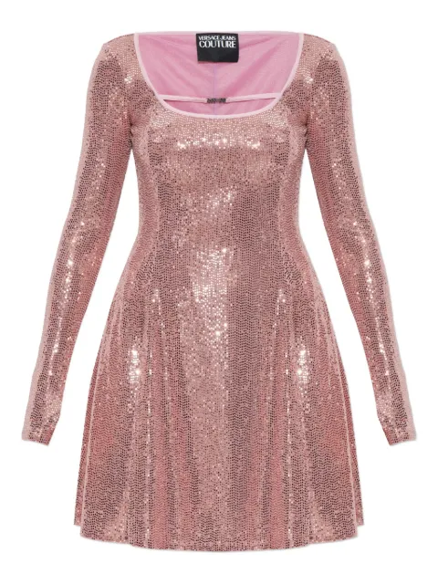 Versace Jeans Couture sequin-embellished mini dress Pink 79HAO922J0248