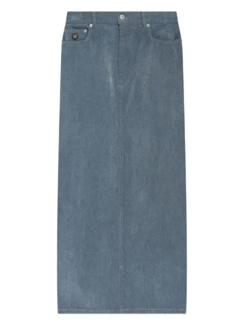 Moschino midi button-fastening denim skirt Blue A01155521