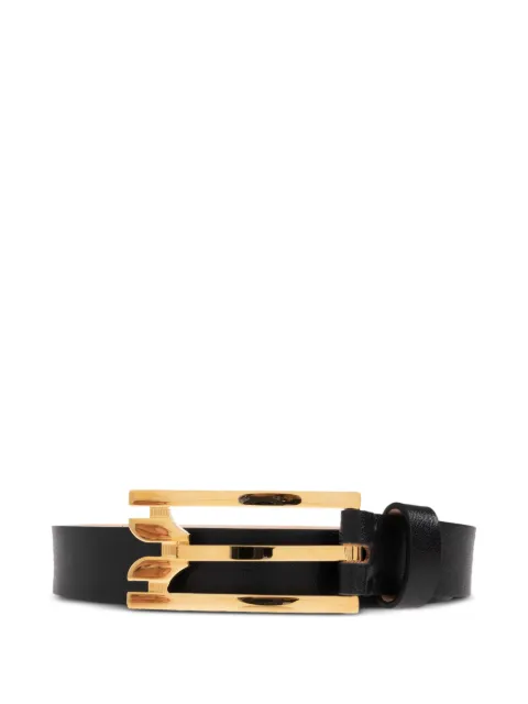 Victoria Beckham wide-buckle leather belt Black B425AAC007031A