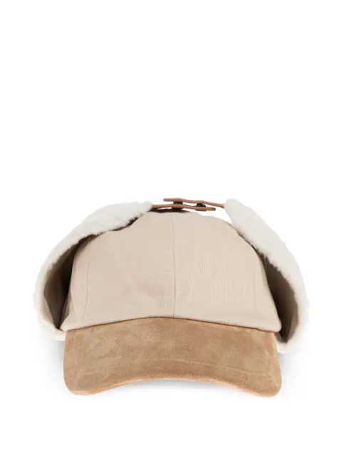 Kenzo fleece-trimmed baseball cap Neutrals FF68AC821B08