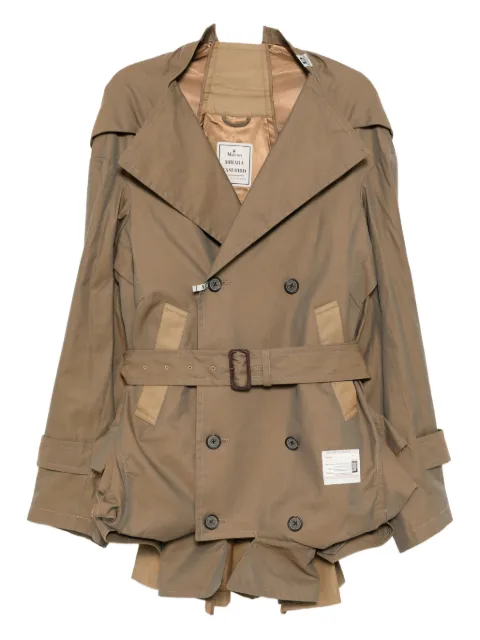 Maison MIHARA YASUHIRO Upside Down trench coat Brown B15CT021