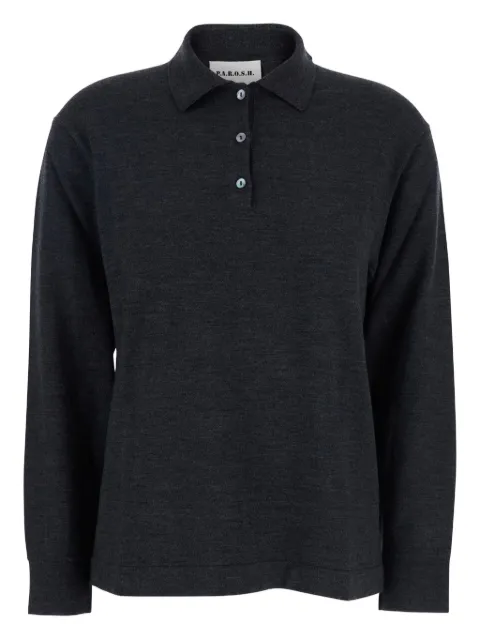 P.A.R.O.S.H. polo-neck button polo shirt Grey D540899LIME25