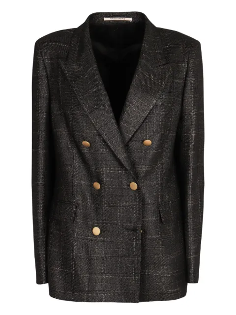 Tagliatore check double-breasted blazer Black JPARIGI10BH70024