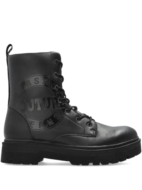 Versace Jeans Couture Logo Syrius biker boots Black 79YA3S39ZPB22