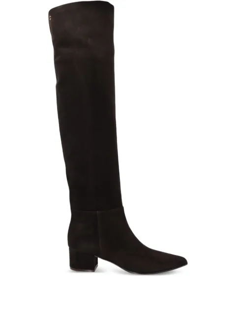 Gianvito Rossi 50mm suede knee-high boots Brown G8023345RIC