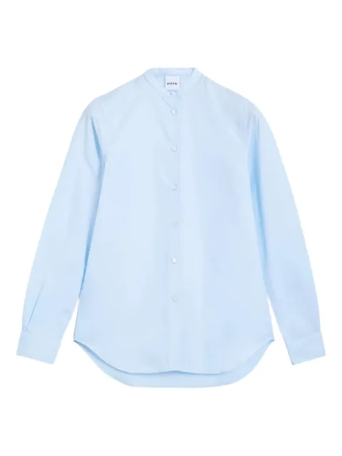 ASPESI mandarin-collar cotton shirt Blue W2G5416V063
