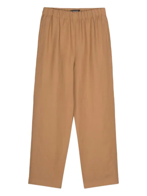 Fabiana Filippi elasticated-waistband trousers Brown PAD274F255