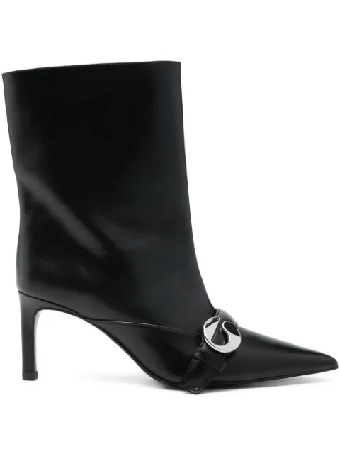 Coperni 70mm buckle-fastening pointed-toe boots Black COPSH87F6058BLK